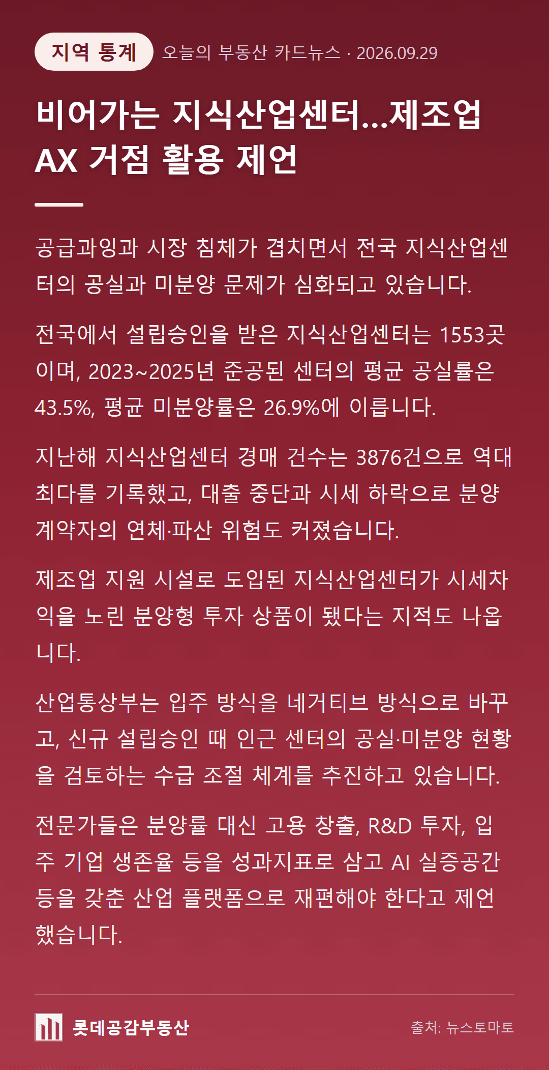 비어가는 지식산업센터…제조업 AX 거점 활용 제언