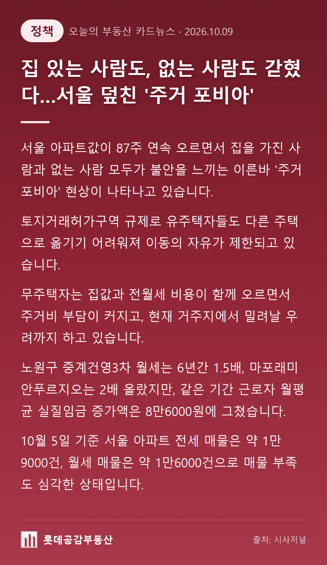 집 있는 사람도, 없는 사람도 갇혔다…서울 덮친 '주거 포비아'
